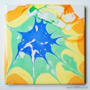 Inner Child Fun Nail Polish Marbled Coaster